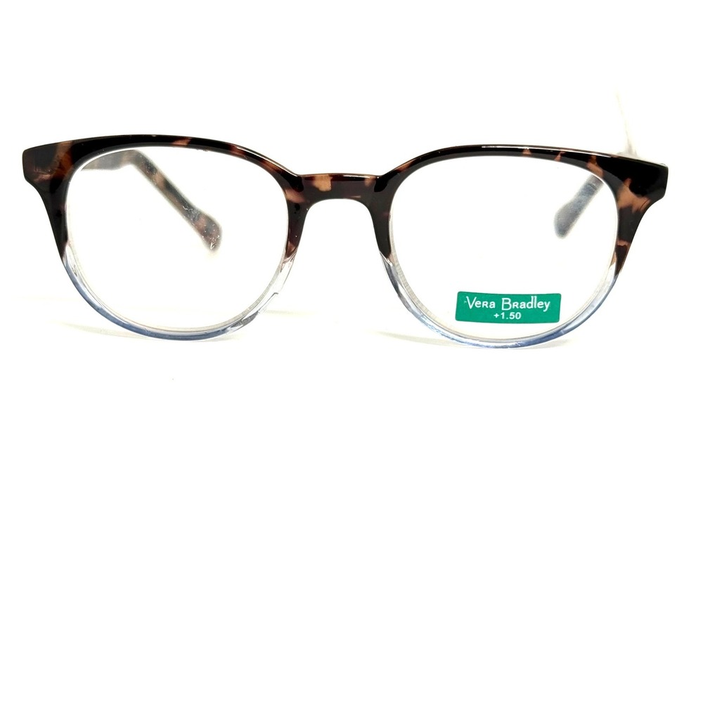 Vera Bradley Tamara Readers +1.50 Mahogany Medallion Tortoise Round Eyeglasses